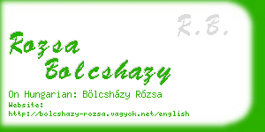 rozsa bolcshazy business card